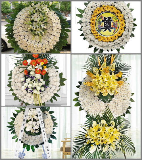 山西运城临猗县嵋阳镇西智光村花圈速递